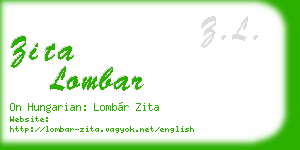 zita lombar business card